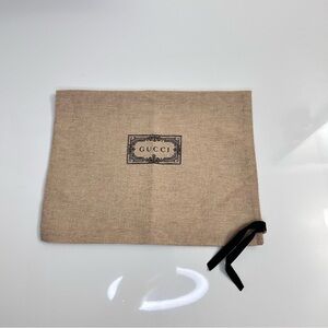 Gucci Beige Pouch with Black Tie